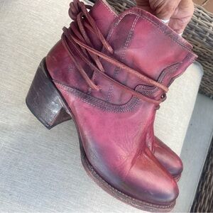 FREEBIRD By STEVEN*CASEY Booties WINE Color Perfect For Fall Boots! 8